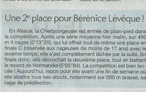 Article de presse Championnats de France Elite (suite) - Schiltigheim