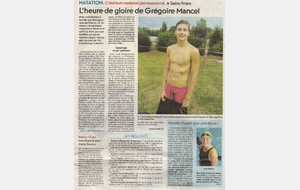 Article de presse - L'heure de gloire de Grégoire Mancel