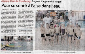 Article de presse - Pour se sentir à l'aise dans l'eau