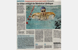 Article de presse - le bilan mitigé de Bérénice