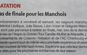 Article de presse - Pas de finale pour les manchois