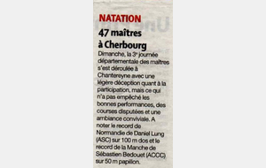 Article de presse - 47 maitres à Cherbourg