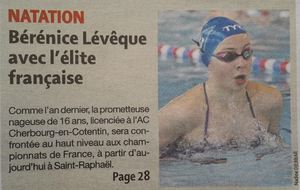 Article de Presse - Championnats de France promotionnels + Elite