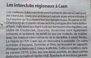 Lu dans la Presse : Les interclubs régionaux à Caen