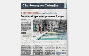 Lu dans la presse : Des mini-stages pour apprendre à nager