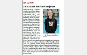 Six Manchois dont Chloé Aux Championnats de France Benjamins