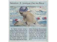 Article de Presse : Bérénice en Equipe de France