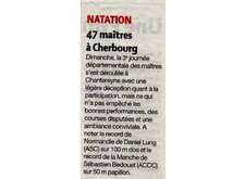 Article de presse - 47 maitres à Cherbourg