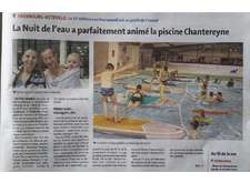Lu dans la Presse : La Nuit de l'eau a parfaitement animé la piscine Chantereyne