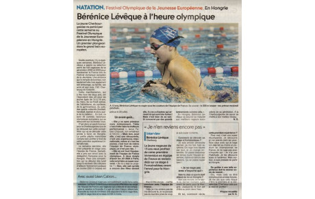 Article de presse - Bérénice à l'heure olympique !