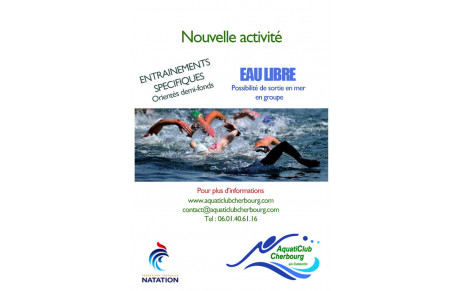 Nouveaux créneaux MASTERS EAU LIBRE