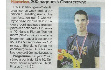 Article de presse - 200 nageurs à Chantereyne