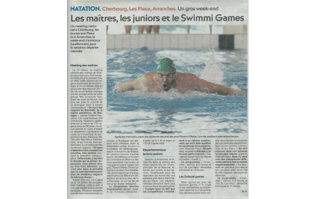 Article de presse - Les maîtres, les juniors et le Swimmi Games