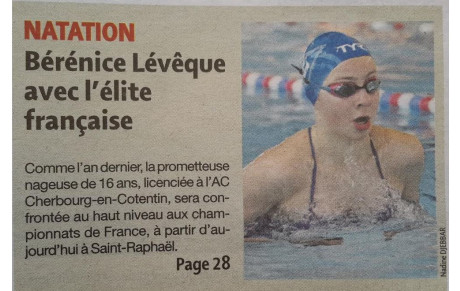 Article de Presse - Championnats de France promotionnels + Elite