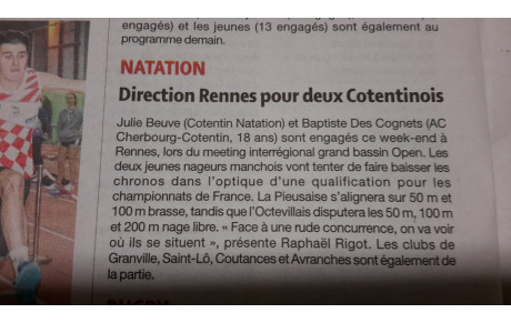 Direction Rennes pour 2 contentinois