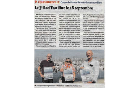 Lu dans la presse : Un article sur notre évènement la Rad'Eau Libre